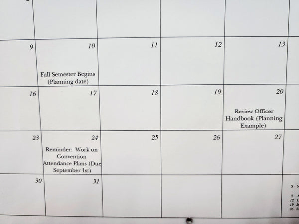 Events & Deadlines Calendar for Officials & Advisors