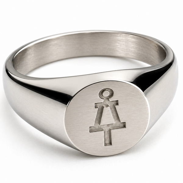 Oval Signet Ring - Sterling Silver